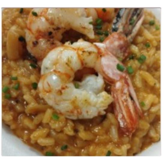 RISOTTO DE LANGOSTINOS E CALAMARES 
