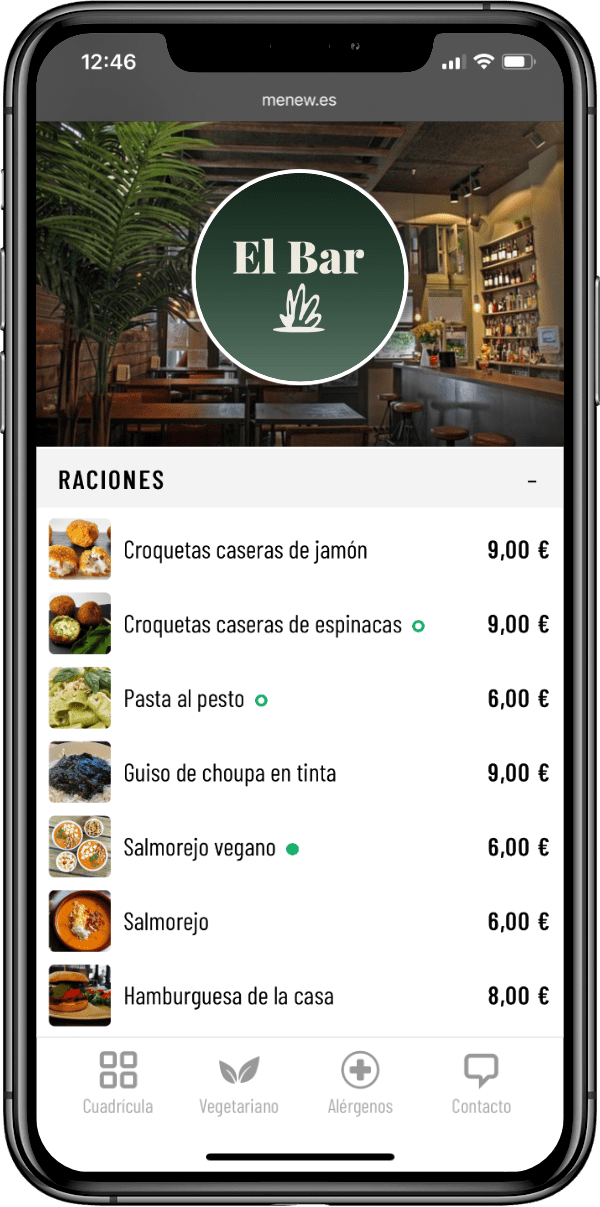 Menew. Tu carta en el móvil